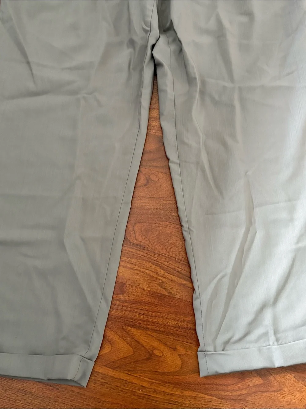 Zanella Italy Jesse Pleated Wool Dress Pants Mens 33 Taupe Grey Cuffed Trousers